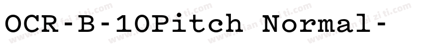 OCR-B-10Pitch Normal字体转换